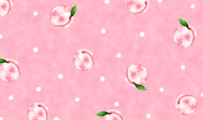 桃 peach 壁紙 ピンク パターン 素材	