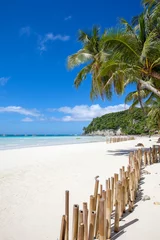 Photo sur Plexiglas Plage blanche de Boracay plage blanche et bambou, île de Boracay, Philippines.