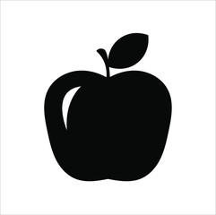 apple on a black background