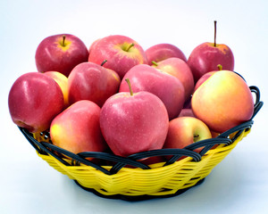 Fuji, New Zealand apple on white background