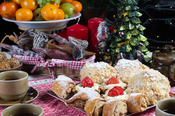 georgian feast with napoleon cake