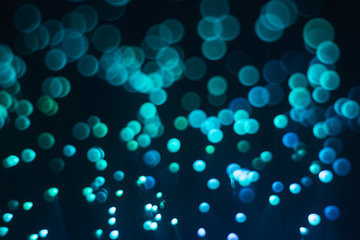 Glowing colored blurred dots. Colored fantasies. Bokeh.