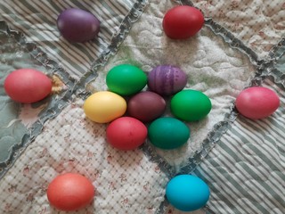 easter, colorful, eggs, egg, ball, color, holiday, red, green, blue, yellow, plastic, food, fun, decoration, toy, candy, colourful, spring, pink, celebration, closeup, colored, colors, play