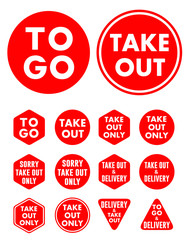 Take away sign icon. Graphic vector used for web, print, banner