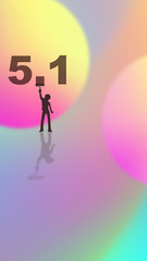 Fototapeta premium Colorful 51 Labor Day creative illustration, a painter at work.