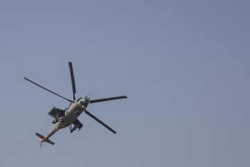 Aerobatics on a Mi-35 Hind helicopter