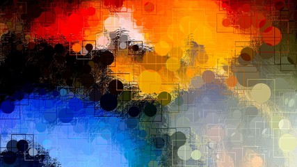 Abstract Colorful Geometrical Artwork,Abstract Graphical Art Background Texture,Modern Conceptual Art.3D Rendering