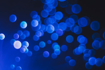 Glowing colored blurred dots. Colored fantasies. Bokeh.