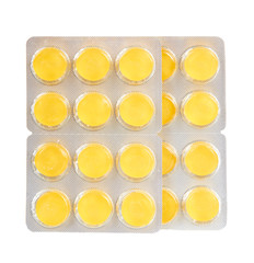 Throat ache pills in bister.