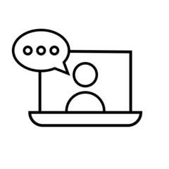 Online Training vector icon. webinar illustration sign. conference symbol.
