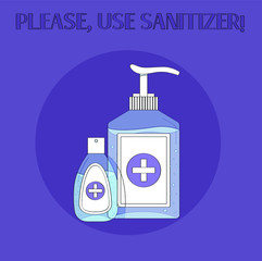 bottle of antiseptic for your protection