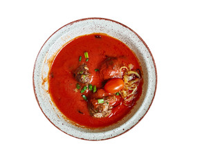 Kurdish Meatball Potato Soup