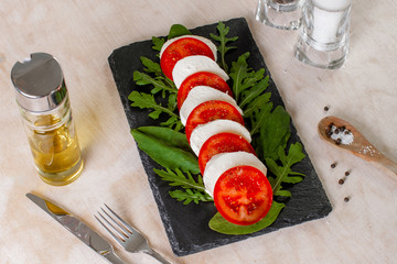 Tomatoes with mozzarella