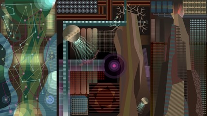 Tryptyk Świecki w  ciemnej tonacji