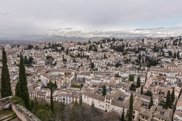 Fototapeta na wymiar View of the Historical Old Town of Granada, Spain