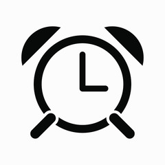 New alarm clock Icon isolated minimal single flat linear icon for application and info-graphic. Commercial line vector icon for websites and mobile minimalistic flat design.