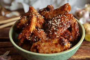 Korean style roasted wings with sesame