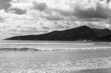 Seascape in black and white
