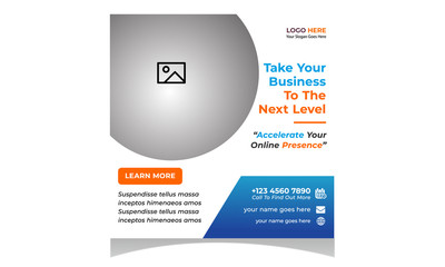 Digital business marketing social media banner square flyer