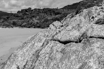 Rock in black and white
