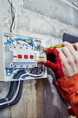 Maintenance of the electrical system. Work tests of the electrical circuit.
