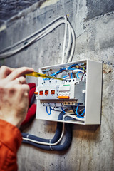 Maintenance of the electrical system. Work tests of the electrical circuit.