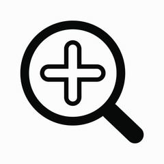 New Magnifying Glass or Search Icon Vector Design Template.