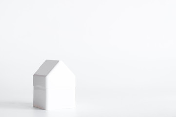 3d figures. Toy house. On a white background.