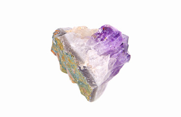 Amethyst on the white.
