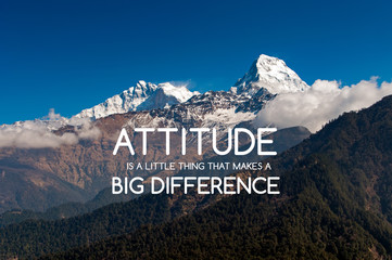 Inspirational quotes - Attitude is a little thing that makes a big difference.