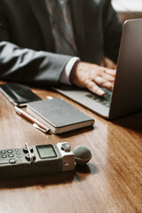 Sound recorder for a podcast