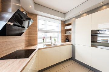 home staging- white elegant kitchen- real estate for sale