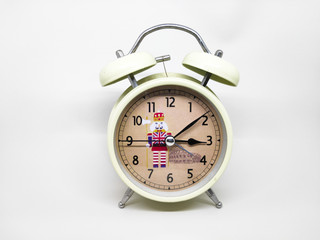 alarm clock on white background