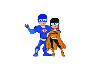 vector illustration of a bussiness super hero