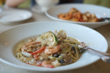 pasta with seafood