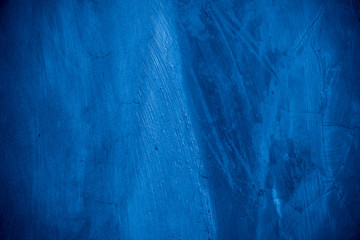 Old wall pattern texture cement blue dark abstract  blue color design are light with black gradient background.
