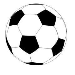 soccer ball black and white