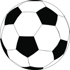 soccer ball black and white