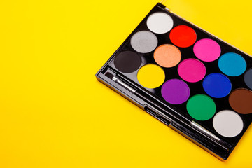 Make up palette set. Professional multicolor eyeshadow palette. Makeup