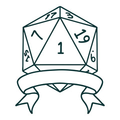 natural one d20 dice roll illustration