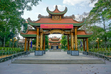 Naklejka premium Cu Chi, Vietnam - December 21, 2019: The Cu Chi tunnels were the location of several military campaigns during the Vietnam War, and were the Viet Cong's base of operations is now touristic destination