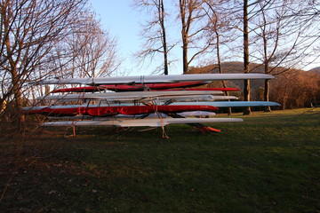 canoa boats land canoeing 