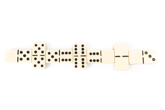 game dominoes rectangular bottom plastic range of the white background