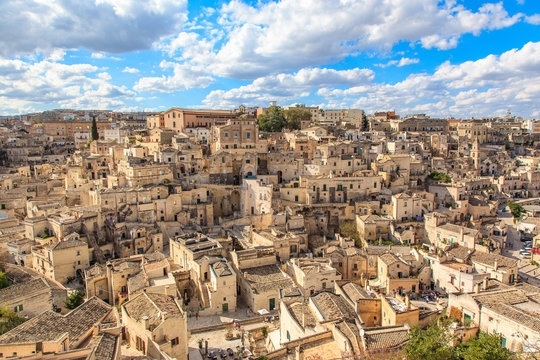 Troglodyte city of Matera in Italy