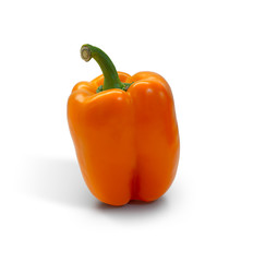 Orange pepper isolated on white background