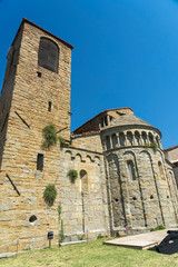 Fototapeta na wymiar Medieval church of Gropina, Tuscany, exterior