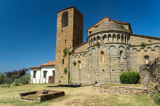 Medieval church of Gropina, Tuscany, exterior