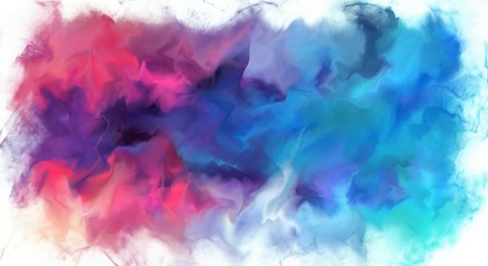 Fototapeta premium Acrylic bright hand drawn illustration background. Beautiful chaotic strokes. Abstract paint paper texture, isolated stain element for text design, template.