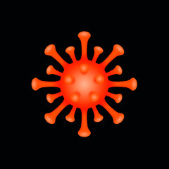 Virus icon vector. Illustration of a corona virus microbe