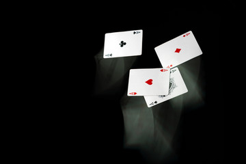 Ace card with motion blur